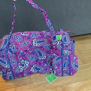 Vera Bradley Weekended Duffle Travel Bag and Makeup Pouch